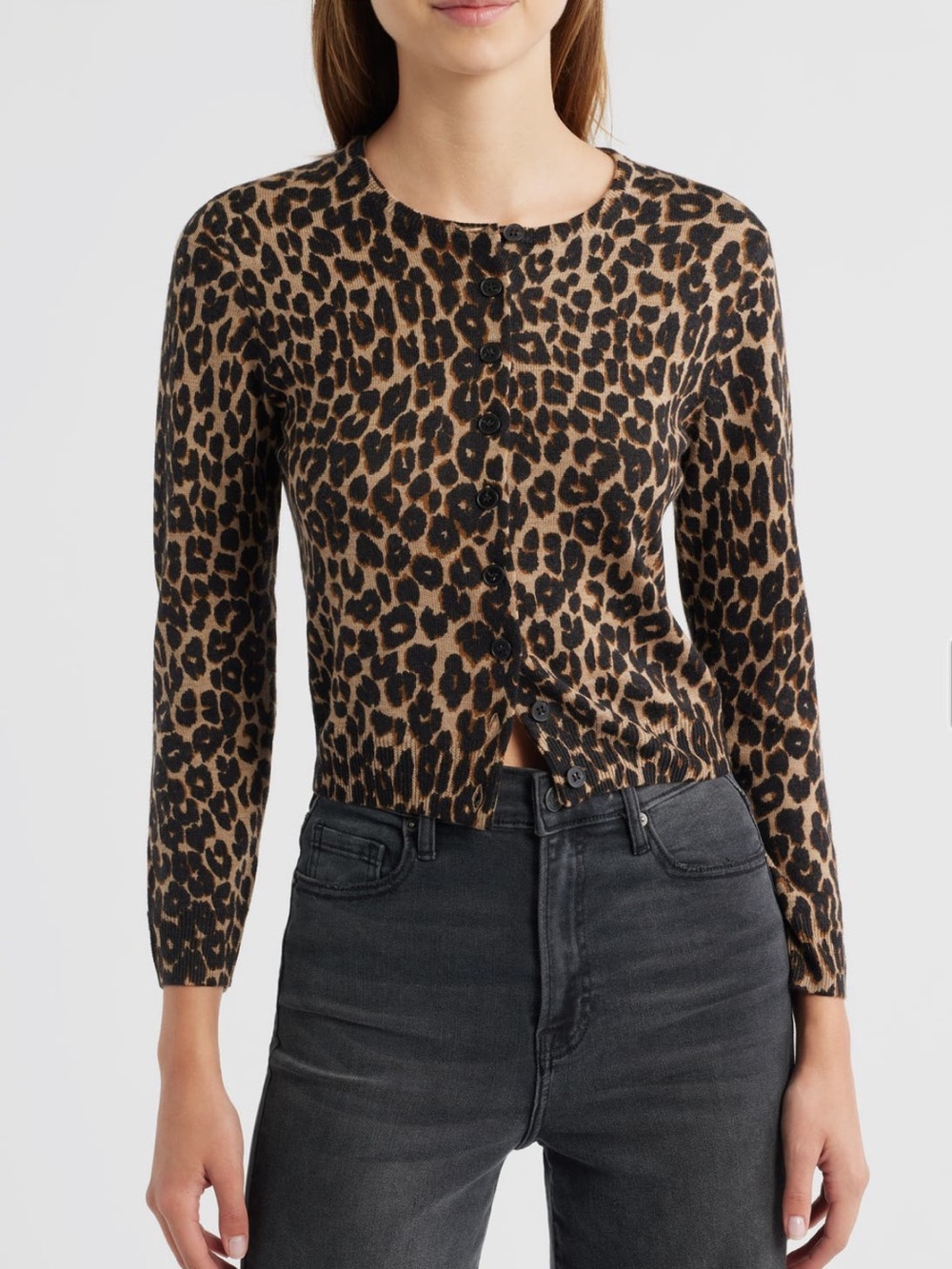 Reformation Bernadette Leopard Cardigan